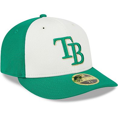 Men's New Era White/Green Tampa Bay Rays 2024 St. Patrick's Day Low Profile 59FIFTY Fitted Hat