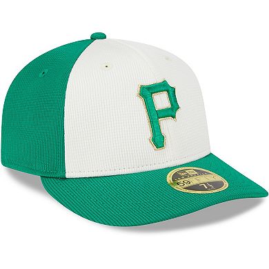Men's New Era White/Green Pittsburgh Pirates 2024 St. Patrick's Day Low Profile 59FIFTY Fitted Hat