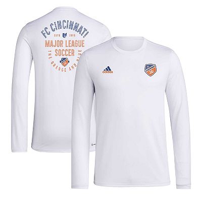 Men's adidas White FC Cincinnati Local Stoic Long Sleeve T-Shirt