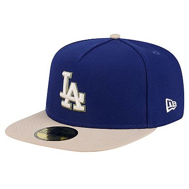 Men's New Era Royal Los Angeles Dodgers Canvas A-Frame 59FIFTY Fitted Hat