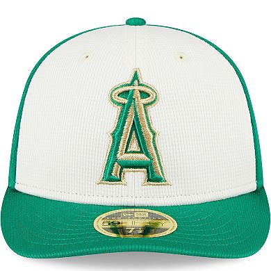 Men's New Era White/Green Los Angeles Angels 2024 St. Patrick's Day Low Profile 59FIFTY Fitted Hat