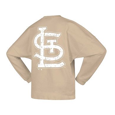 Women's Fanatics Branded Tan St. Louis Cardinals Branded Fleece Pullover Sweatshirt