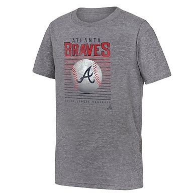 Youth Fanatics Branded Gray Atlanta Braves Relief Pitcher Tri-Blend T-Shirt