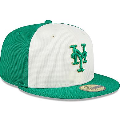 Men's New Era White/Green New York Mets 2024 St. Patrick's Day 59FIFTY Fitted Hat