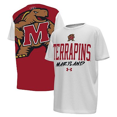Youth Under Armour White/Red Maryland Terrapins Gameday T-Shirt