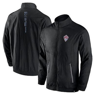 Men's Fanatics Branded Black Colorado Rapids Header Raglan Full-Zip Jacket