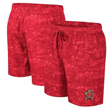 Men's Colosseum Red Maryland Terrapins Ozark Swim Shorts