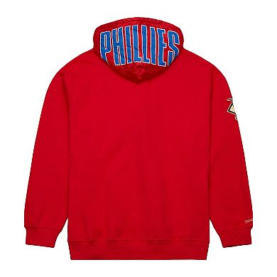 Men's Mitchell & Ness Red Philadelphia Phillies Team OG 2.0 Current Logo Pullover Hoodie
