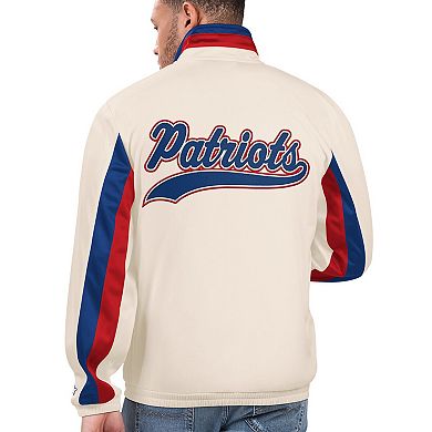 Men's Starter White New England Patriots Vintage Rebound Full-Zip Track Jacket