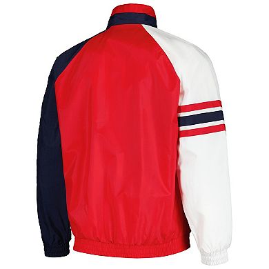 Men's Starter Red/Navy St. Louis Cardinals Elite Raglan Half-Zip Jacket