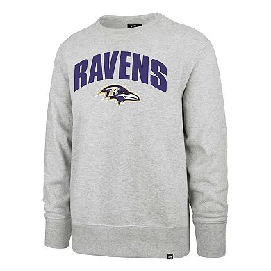 Men's '47 Gray Baltimore Ravens Headline Pullover Sweatshirt