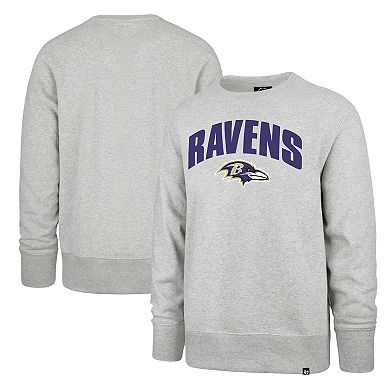 Men's '47 Gray Baltimore Ravens Headline Pullover Sweatshirt
