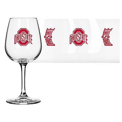 Ohio State Buckeyes Logo 12oz. Stemmed Wine Glass