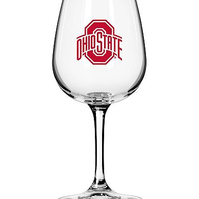 Ohio State Buckeyes Logo 12oz. Stemmed Wine Glass