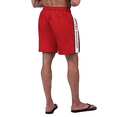 Men's G-III Sports by Carl Banks Red Tampa Bay Buccaneers Streamline Volley Swim Shorts