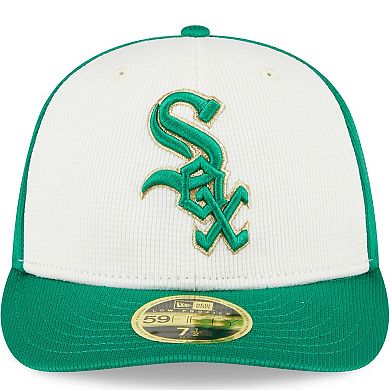Men's New Era White/Green Chicago White Sox 2024 St. Patrick's Day Low Profile 59FIFTY Fitted Hat