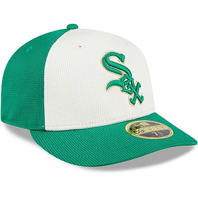 Men's New Era White/Green Chicago White Sox 2024 St. Patrick's Day Low Profile 59FIFTY Fitted Hat