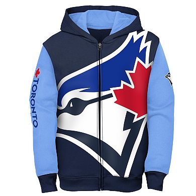 Youth Fanatics Branded Navy/Light Blue Toronto Blue Jays Postcard Full-Zip Hoodie Jacket
