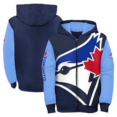 Youth Fanatics Branded Navy/Light Blue Toronto Blue Jays Postcard Full-Zip Hoodie Jacket