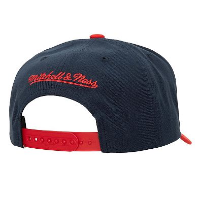 Men's Mitchell & Ness Navy/Red New Orleans Pelicans Soul XL Logo Pro Crown Snapback Hat