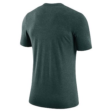 Men's Nike Green Michigan State Spartans Retro Tri-Blend T-Shirt