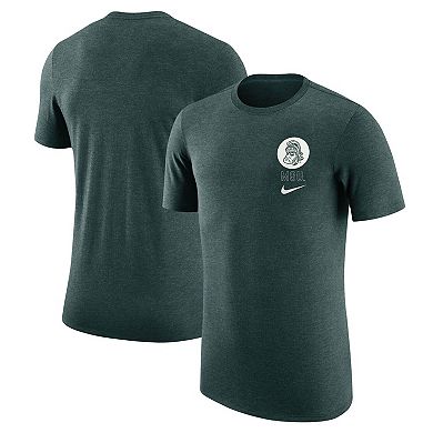 Men's Nike Green Michigan State Spartans Retro Tri-Blend T-Shirt