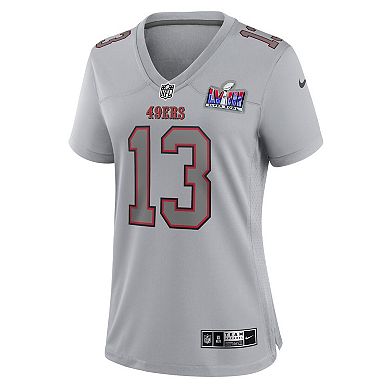 Women's Nike Brock Purdy Gray San Francisco 49ers Super Bowl LVIII Atmosphere Fashion Game Jersey