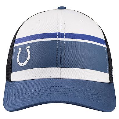 Youth '47 White/Blue Indianapolis Colts Cove Trucker Adjustable Hat
