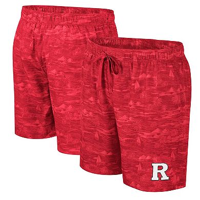 Men's Colosseum Scarlet Rutgers Scarlet Knights Ozark Swim Shorts