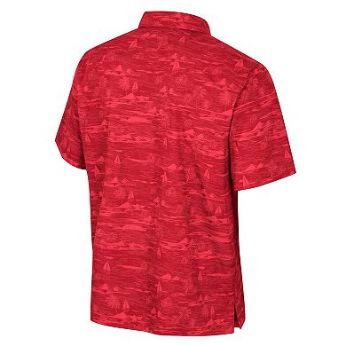 Men's Colosseum Red NC State Wolfpack Ozark Button-Up Shirt