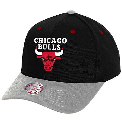 Men's Mitchell & Ness Black/Gray Chicago Bulls Pro Crown Adjustable Hat
