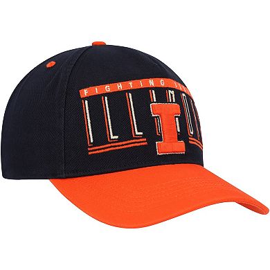 Men's '47 Navy Illinois Fighting Illini Double Header Hitch Adjustable Hat