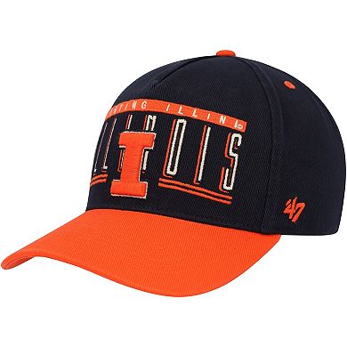 Men's '47 Navy Illinois Fighting Illini Double Header Hitch Adjustable Hat