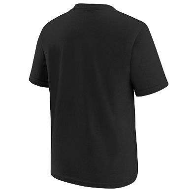 Youth Nike  Black San Francisco 49ers Super Bowl LVIII Team Logo Lockup T-Shirt