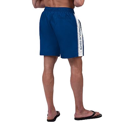 Men's G-III Sports by Carl Banks Royal Indianapolis Colts Streamline Volley Swim Shorts