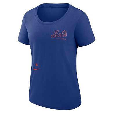 Women's Nike Royal New York Mets Authentic Collection Performance Scoop Neck T-Shirt