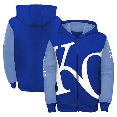 Youth Fanatics Branded Royal/Light Blue Kansas City Royals Postcard Full-Zip Hoodie Jacket