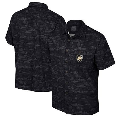 Men's Colosseum Black Army Black Knights Ozark Button-Up Shirt