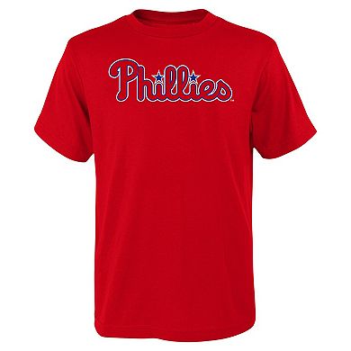 Youth Fanatics Branded Red Philadelphia Phillies Curveball T-Shirt