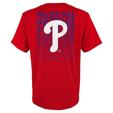 Youth Fanatics Branded Red Philadelphia Phillies Curveball T-Shirt