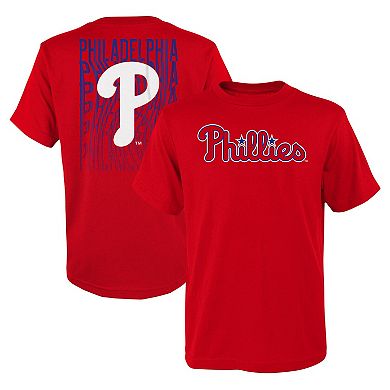 Youth Fanatics Branded Red Philadelphia Phillies Curveball T-Shirt