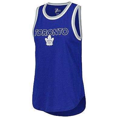 Women's G-III 4Her by Carl Banks Blue Toronto Maple Leafs Strategy Tank Top