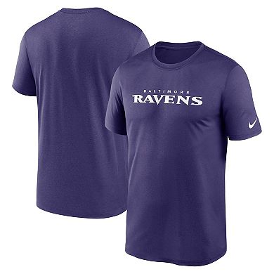 Men's Nike  Purple Baltimore Ravens Legend Wordmark Performance T-Shirt