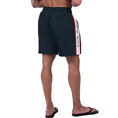 Men's G-III Sports by Carl Banks Navy Houston Texans Streamline Volley Swim Shorts