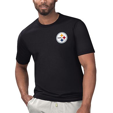 Men's Margaritaville Black Pittsburgh Steelers Licensed to Chill T-Shirt