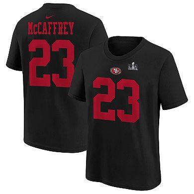 Toddler Nike Christian McCaffrey Black San Francisco 49ers Super Bowl LVIII Player Name & Number T-Shirt
