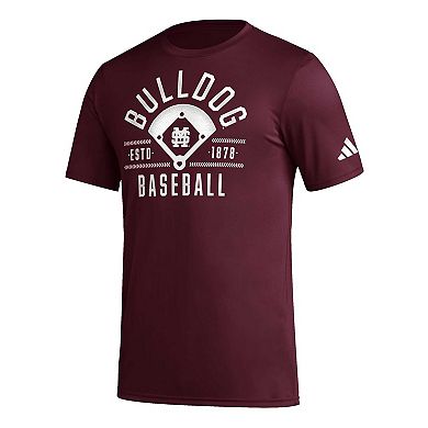 Men's adidas  Maroon Mississippi State Bulldogs Exit Velocity Baseball Pregame AEROREADY T-Shirt
