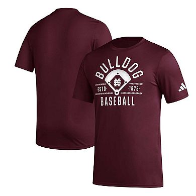 Men's adidas  Maroon Mississippi State Bulldogs Exit Velocity Baseball Pregame AEROREADY T-Shirt