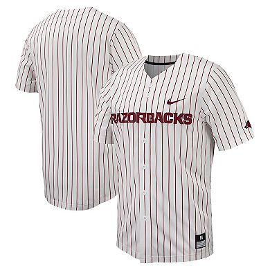 Men's Nike White Arkansas Razorbacks Pinstripe Replica Baseball Jersey