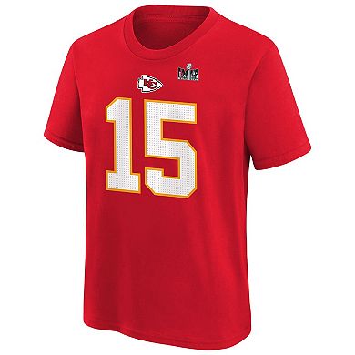 Preschool Nike Patrick Mahomes Red Kansas City Chiefs Super Bowl LVIII Player Name & Number T-Shirt